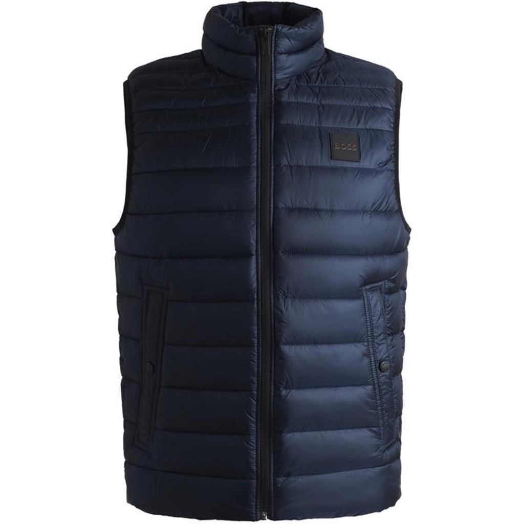 Hugo Boss Water-Repellent Logo-Patch Gilet - Blue